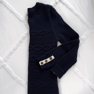 Talbots Navy Blue Cable Knit Sweater
